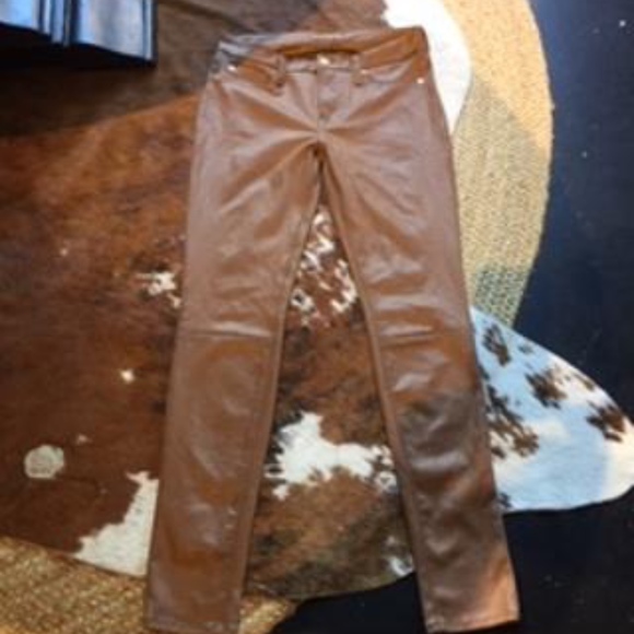 7 For All Mankind Crackle Faux Leather Pants - Picture 1 of 3